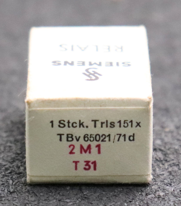 Bild des Artikels SIEMENS-Kammrelais-Trls-151x-TBv-65021/71d-2M1-T31-6500-/-21-700-5900