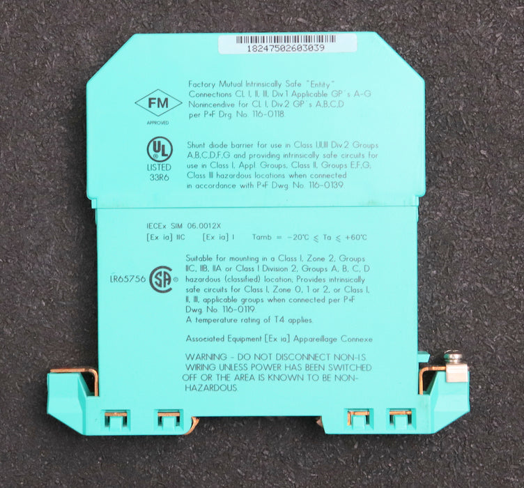 Bild des Artikels PEPPERL+FUCHS-Zenerbarriere-Typ-Z787.H-Part-No.-71940-2-kanalig