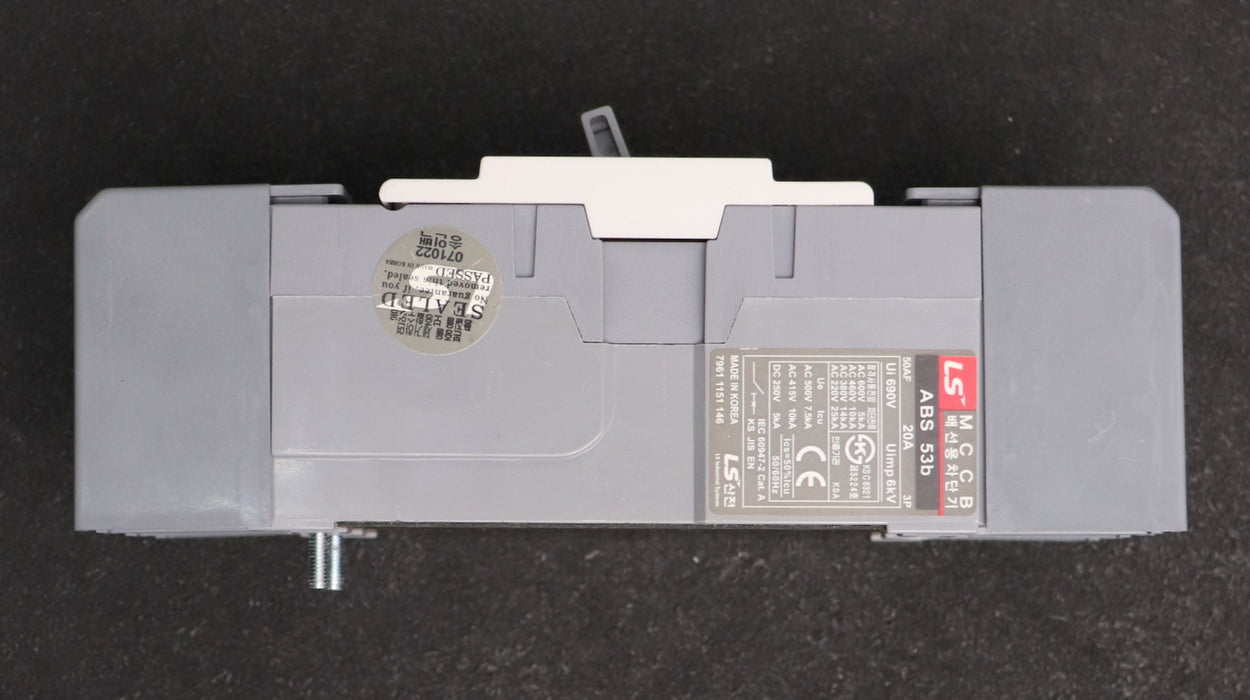 Bild des Artikels META-MEC-Lasttrennschalter-MCCB-ABS-53b-20A-Ui-690V-Uimp-6kV-gebraucht