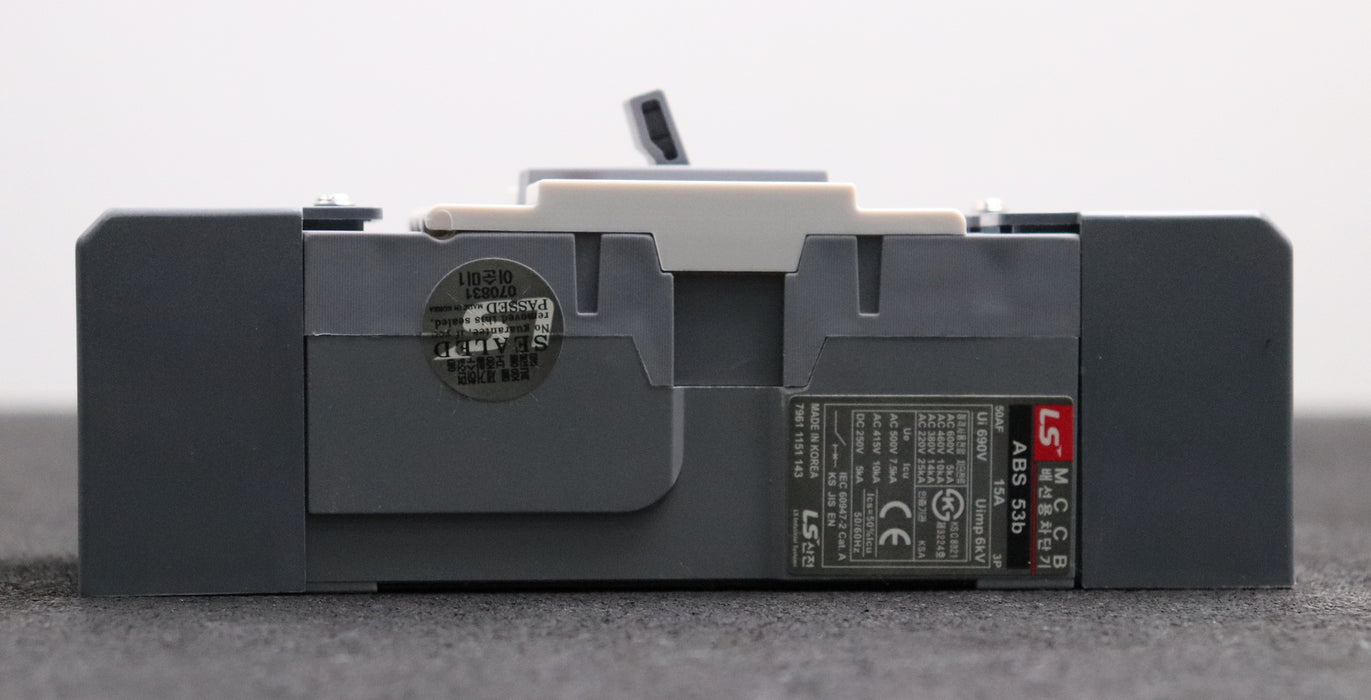 Bild des Artikels META-MEC-Lasttrennschalter-MCCB-ABS-53b-15A-Ui-690V-Uimp-6kV-gebraucht