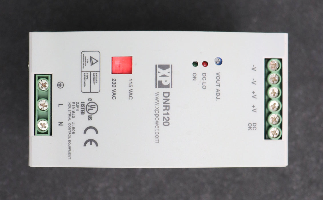 Bild des Artikels XPPOWER-Netzteil-DNR120PS24-Input:-115/230VAC-2,8/1,4A-47/63Hz-gebraucht
