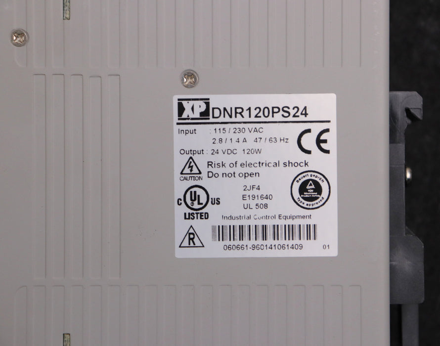 Bild des Artikels XPPOWER-Netzteil-DNR120PS24-Input:-115/230VAC-2,8/1,4A-47/63Hz-gebraucht