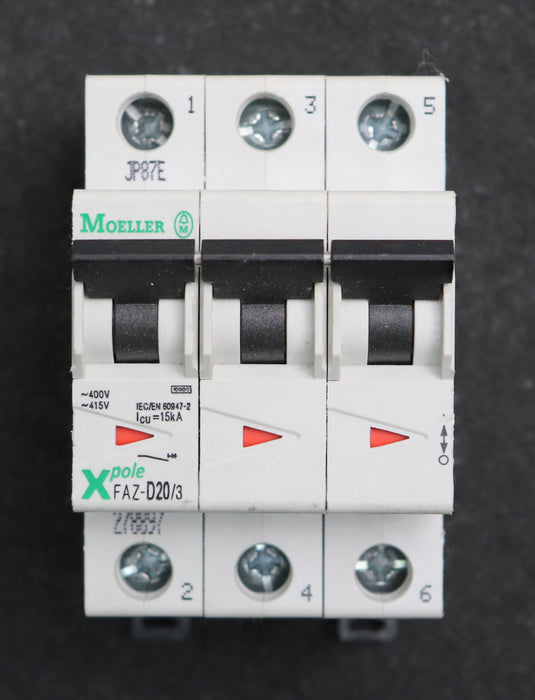 Bild des Artikels MOELLER-Leistungsschalter-X-pole-FAZ-D20/3-400VAC-415VAC-gebraucht