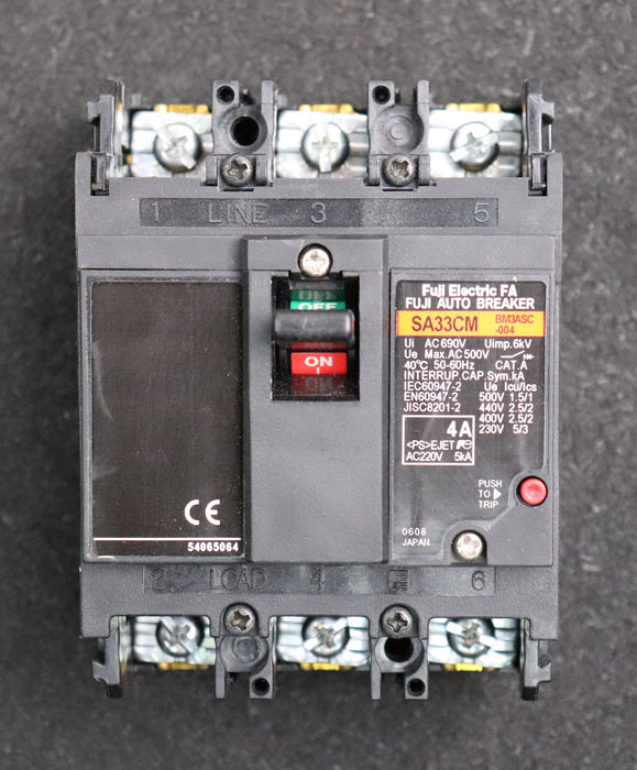 Bild des Artikels FUJI-ELECTRIC-Leistungsschalter-SA33CM-BM3ASC-004-4A-220VAC-5kA-gebraucht