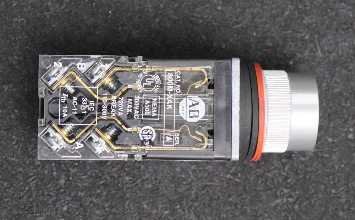 Bild des Artikels ALLEN-BRADLEY-Druckschalter-800MR-A2-Max.-300VAC-720VA-Break-110-300V-unbenutzt