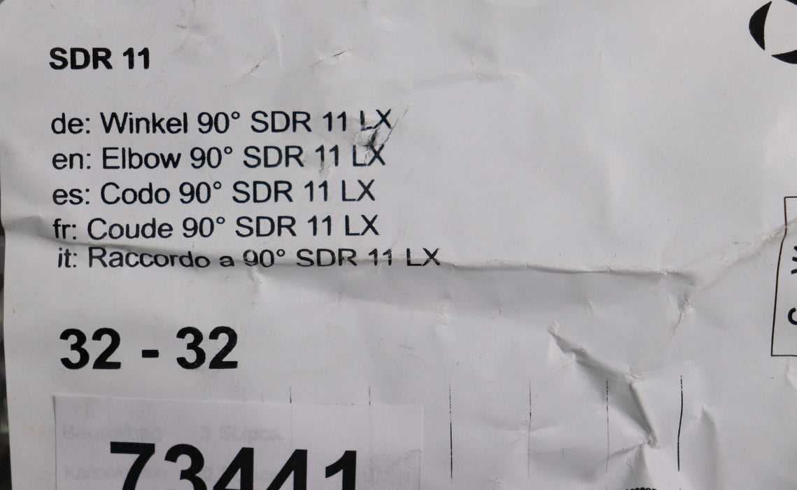 Bild des Artikels REHAU-90°-Winkel-SDR-11-LX-32x32mm-Material-Nr.-11691281001-unbenutzt