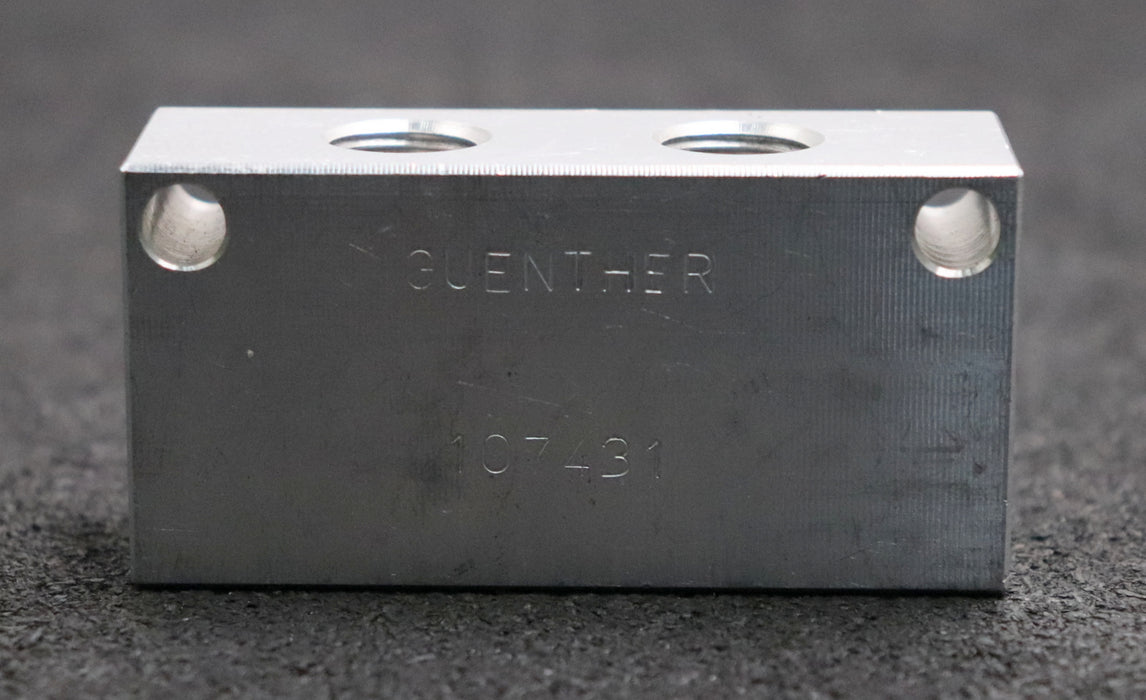 Bild des Artikels GUENTHER-Verteilerblock-107431-2x-G3/8''-4x-G1/4''-Aluminium--70x35x25mm