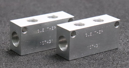 Bild des Artikels GUENTHER-2x-Verteilerblock-107431-2x-G3/8''-4x-G1/4''-Material-Aluminium