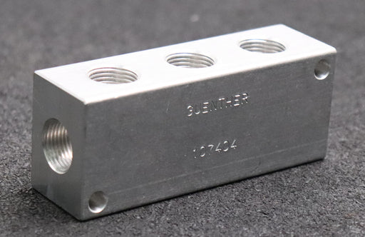 Bild des Artikels GUENTHER-Verteilerblock-107404-5x-G3/8''-Material-Aluminium-Maße-100x40x30mm