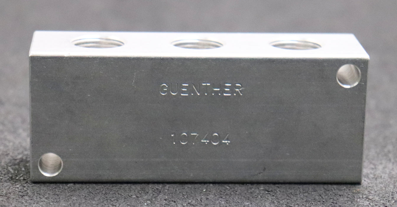 Bild des Artikels GUENTHER-Verteilerblock-107404-5x-G3/8''-Material-Aluminium-Maße-100x40x30mm