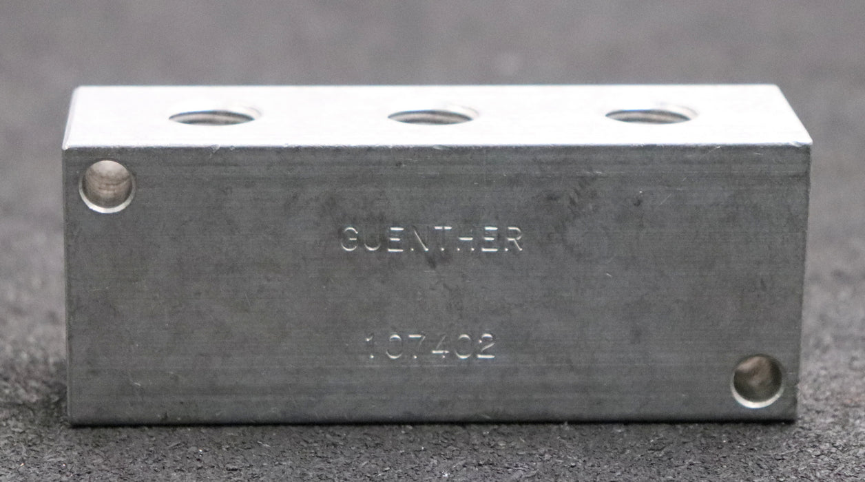Bild des Artikels GUENTHER-Verteilerblock-107402-5x-G1/4''-Material-Aluminium-Maße-100x40x30mm