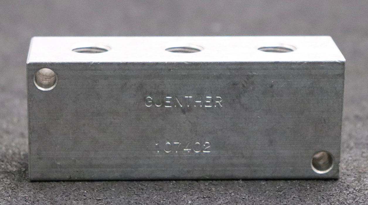 Bild des Artikels GUENTHER-Verteilerblock-107402-5x-G1/4''-Material-Aluminium-Maße-100x40x30mm