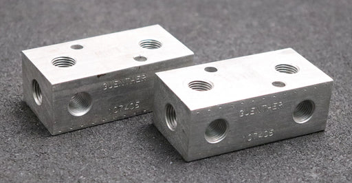 Bild des Artikels GUENTHER-2x-Verteilerblock-107405-8x-G1/4''-Material-Aluminium-Maße-80x40x30mm