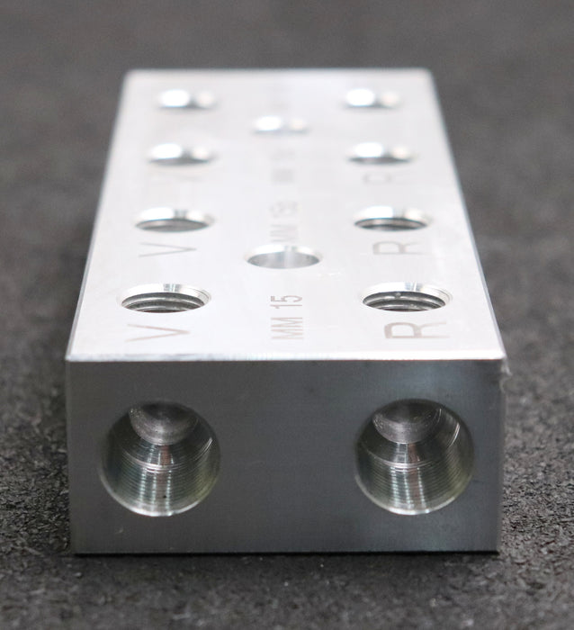 Bild des Artikels GUENTHER-Verteilerblock-4x-G3/8''-8x-G1/4-Aluminium-Maße-170x60x30mm-unbenutzt