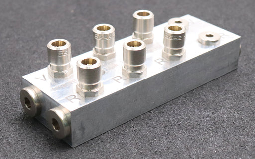 Bild des Artikels GUENTHER-Verteilerblock-4x-G3/8''-8x-G1/4-Material-Aluminium-Maße-170x60x30mm