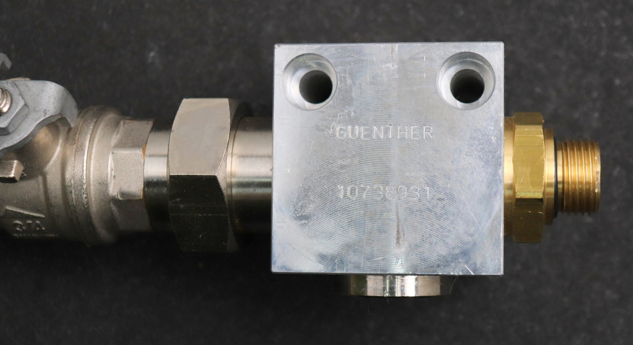 Bild des Artikels GUENTHER-Verteilerblock-10738931--mit-Kugelhahn-3/4''-CW617N-200PSI-PN14-DN20