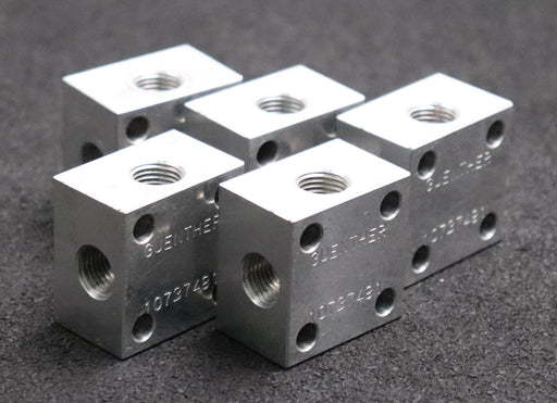 Bild des Artikels GUENTHER-5x-Verteilerblock-10737481-4x-G1/4''-Material-Aluminium-40x40x25mm