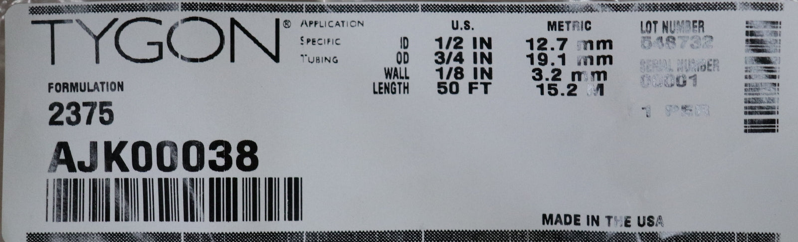 Bild des Artikels TYGON-2375-15m-Schlauch-AJK00038-InnenØ-12,7mm-AußenØ-19,1mm-Stärke-3,2mm