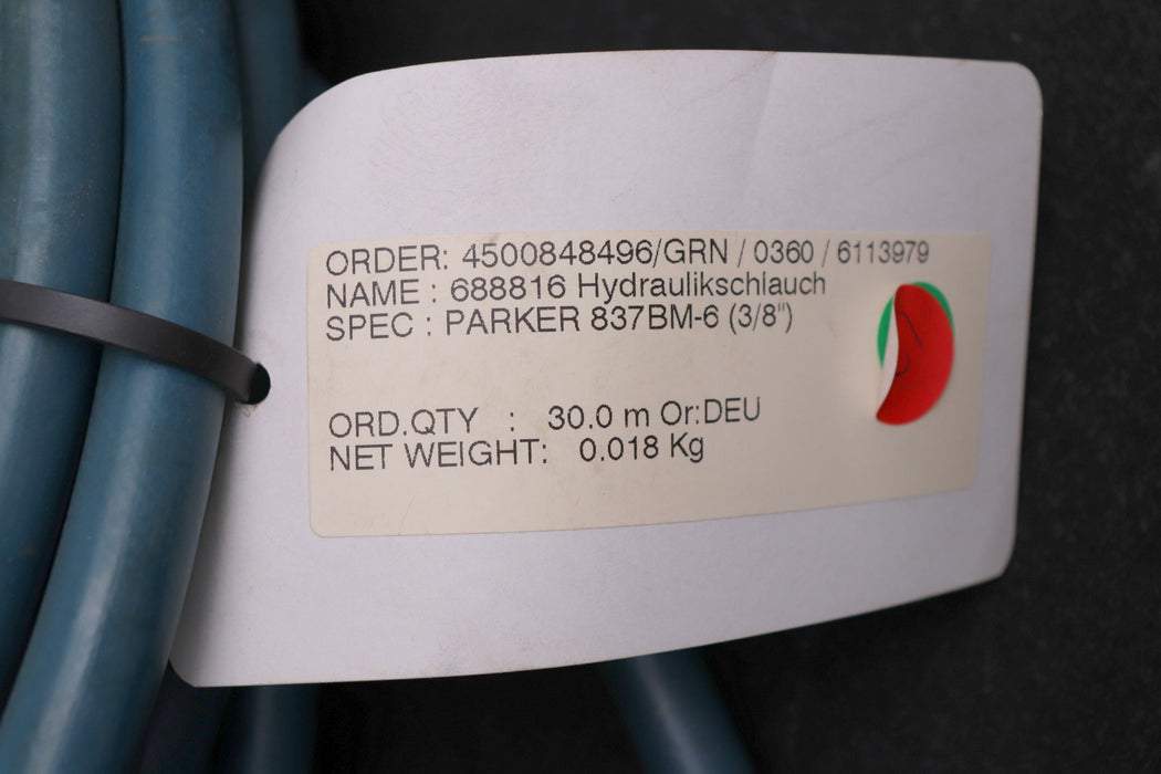Bild des Artikels PARKER-PUSH-LOK-30m-Hydraulikschlauch-837BM-6-3/8''-10mm-1,6MPa-235psi