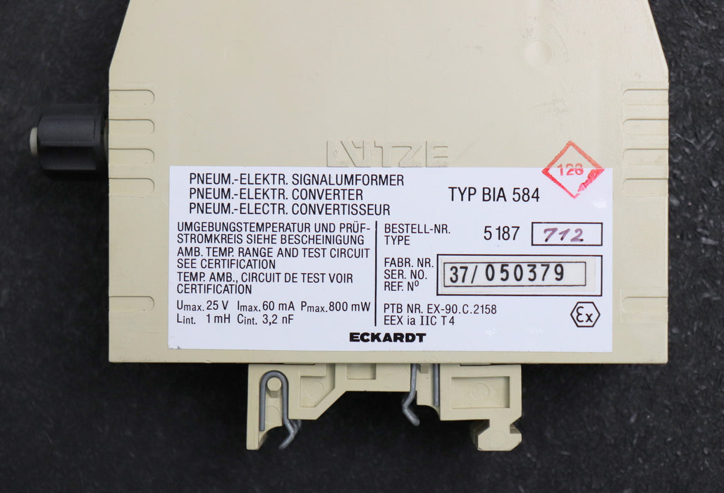 Bild des Artikels ECKARDT-Pneumatisch-Elektrischer-Signalumformer-BIA-584-Umax.=-25V-Imax=-60mA