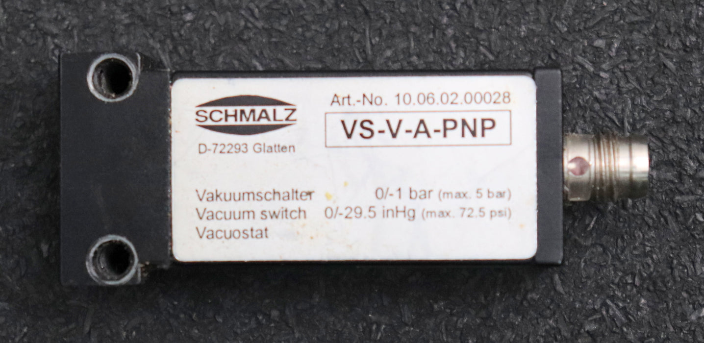 Bild des Artikels SCHMALZ-Vakuumschalter-VS-V-A-PNP-Art.Nr.-10.06.02.00028-gebraucht
