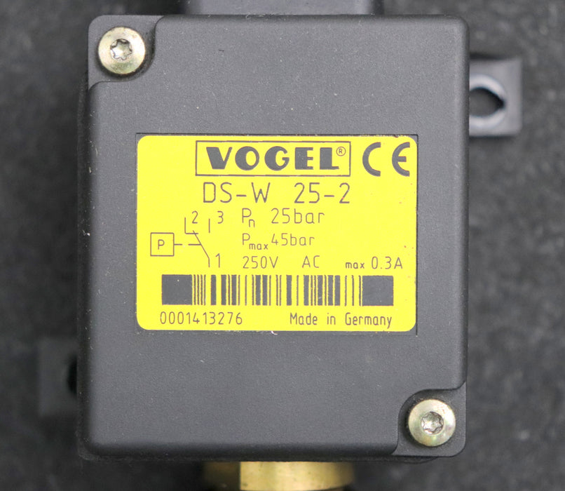 Bild des Artikels VOGEL-Druckschalter-DS-W-3-2-Pn=-3bar-Pmax=-45bar-250VAC-0,3A-gebraucht