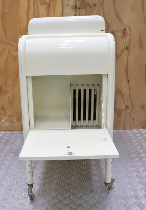 Bild des Artikels FEUERLAND-WERKE-Historisches-Tonband-Abspielgerät-in-rollbarem-Stahl-Holzschrank