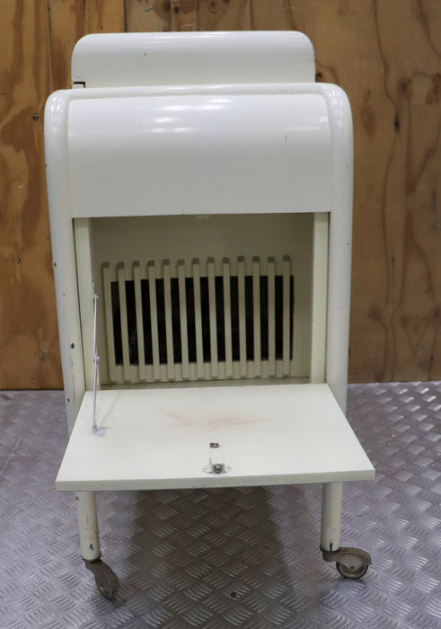 Bild des Artikels FEUERLAND-WERKE-Historisches-Tonband-Abspielgerät-in-rollbarem-Stahl-Holzschrank