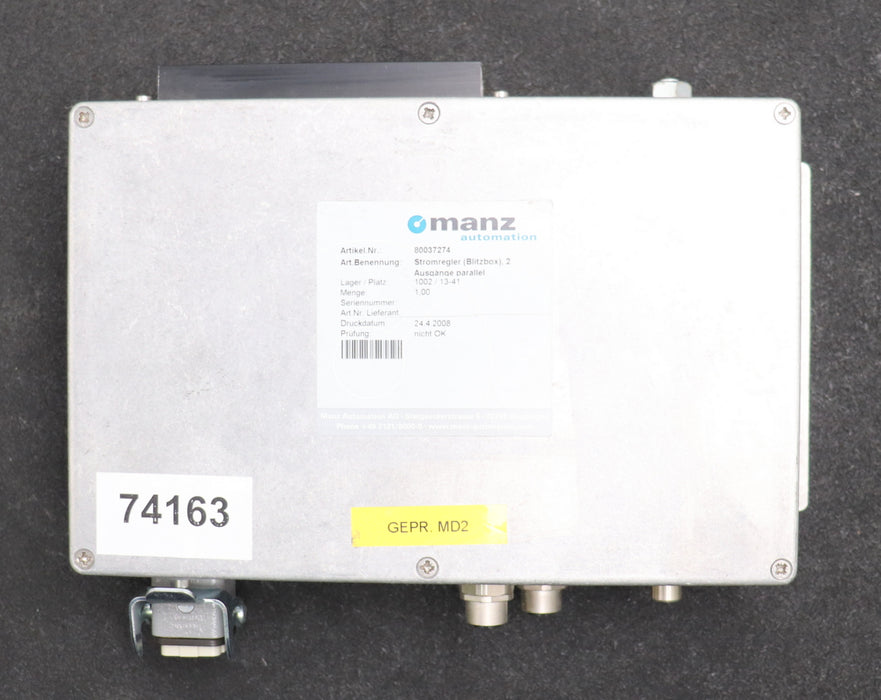 Bild des Artikels MANZ-Stromregler-Blitzbox-2-Ausgänge-parallel-Art.Nr.-80037274-in-Alu-Gehäuse