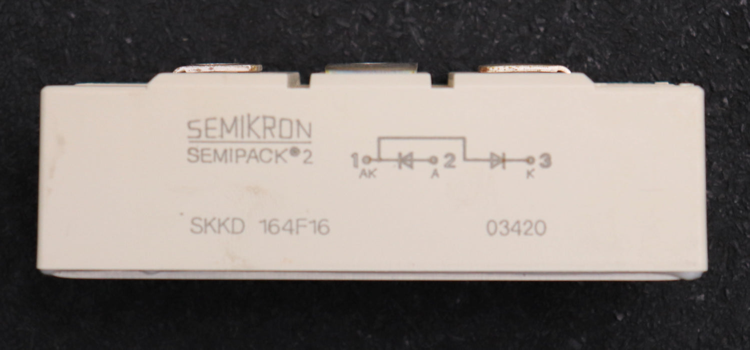 Bild des Artikels SEMIKRON-Diodenmodul-SEMIPACK-2-SKKD-164F16-Durchlassstrom-160A-gebraucht