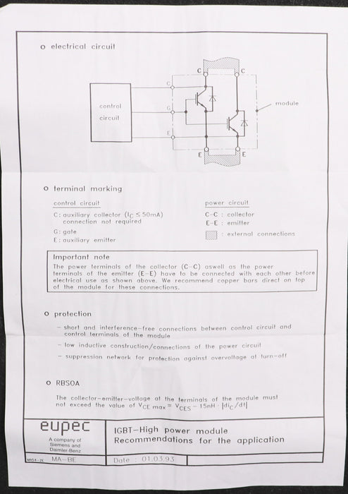 Bild des Artikels EUPEC-IGBT-Modul-FZ-800-R-16-KF1-Spitzensperrspannung-1,6kV-Durchlassstrom-800A