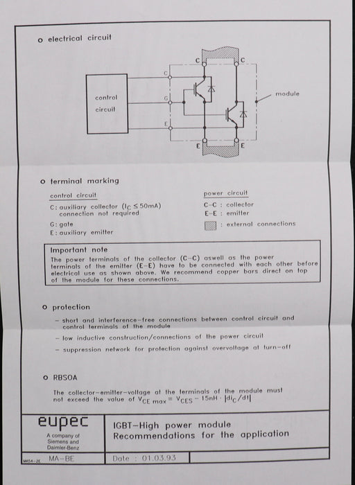 Bild des Artikels EUPEC-IGBT-Modul-FZ-800-R-16-KF1-Durchlassstrom-800A-Spitzensperrspannung-1,6kV