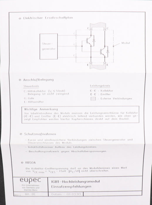 Bild des Artikels EUPEC-IGBT-Modul-FZ-800-R-33-KF1-Durchlassstrom-800A-Spitzensperrspannung-3,3kV