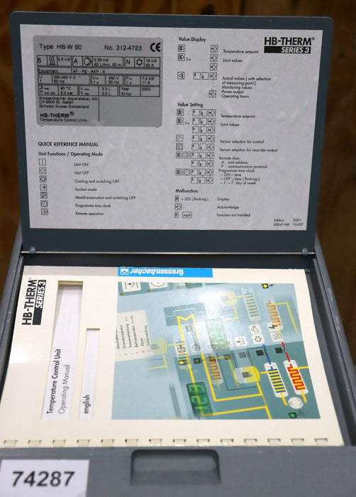 Bild des Artikels HB-THERM-Industrie-Kühlgerät-7,2kW-Typ-HB-W-90-380-420VAC-50Hz-Vmin-=-3,3l