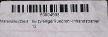 Bild des Artikels HERAEUS-NOBLELIGHT-kurzwelliger-Rundrohr-Infrarotstrahler-1200W-230V-Nr-33292088