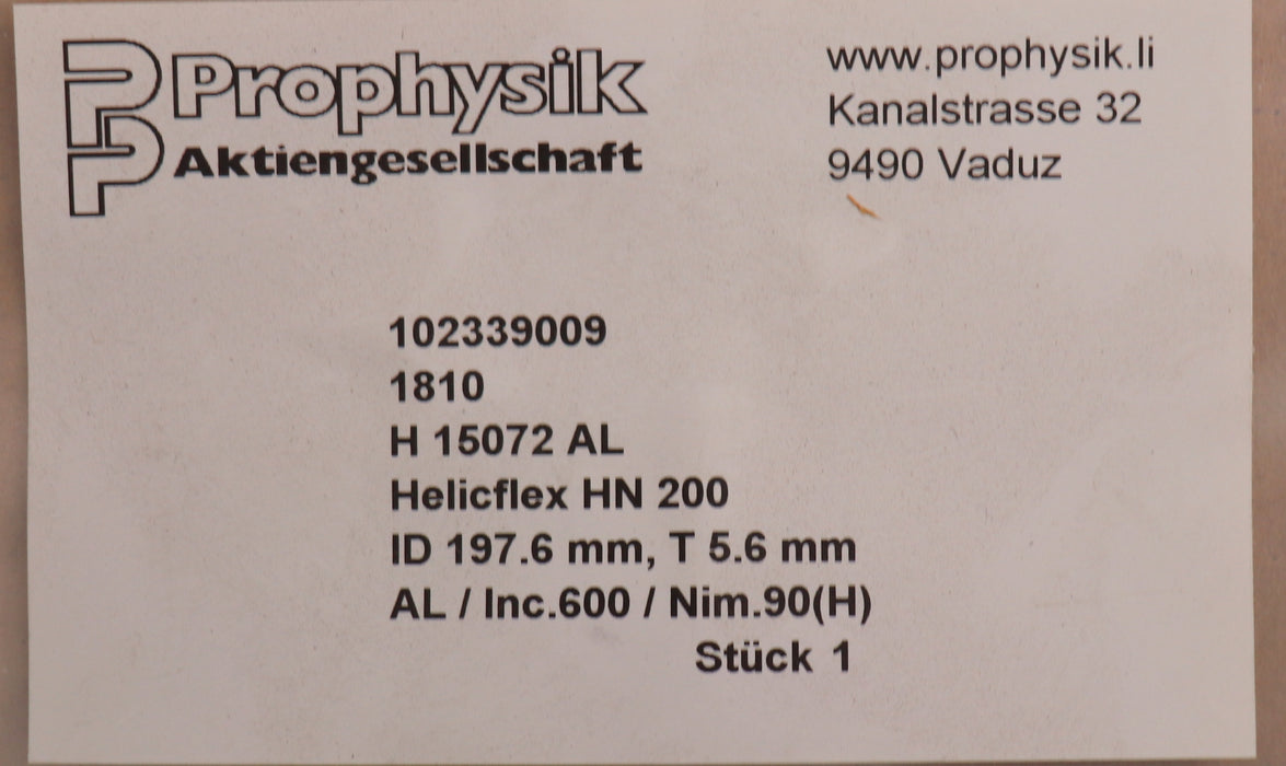 Bild des Artikels PROPHYSIK-Dichtring-Helicoflex-HN200-AußenØ-208,8mm-InnenØ-197,6mm-Dicke-5,6mm