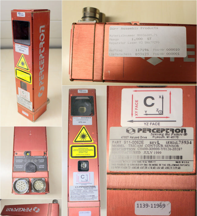 PERCEPTRON TRICAM Contour Sensor 911-0062e - REV E - Laser Wellenlänge 670 nm