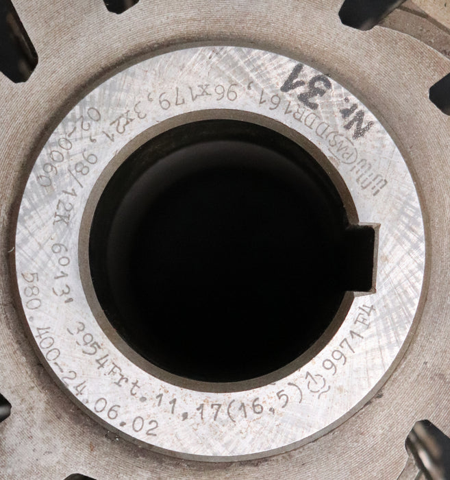 PWS Keilwellen-Wälzfräser spline hob 6 Keile 161,96x179,3x21,98mm Höcker