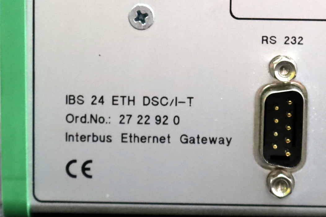 PHOENIX CONTACT IBS 24 ETH DSC/I-T ID 2722920 Interbus Ethernet Gateway