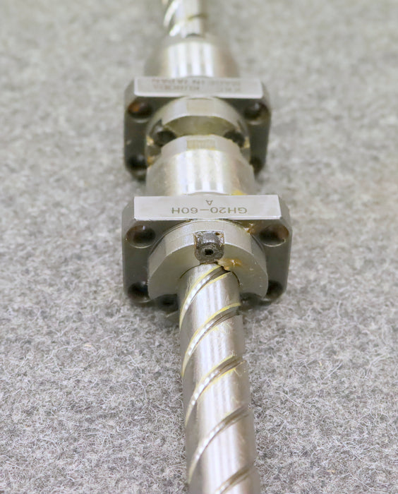 KURODA / JAPAN Kugelrollspindel mit 2x Mutter No. GH2060QS-BEZR-1500A 3-gängig