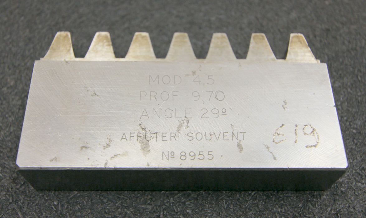 ROLLET PARIS Hobelkamm rack cutter für MAAG-Wälzhobelmaschinen m= 4,5 EGW 29°