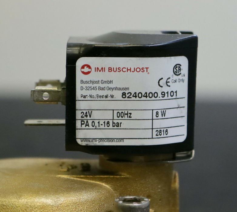 BUSCHJOST Hydraulik-Magnetventil 1" 8240400.9101 24V PA 0,1-16bar 8W unbenutzt