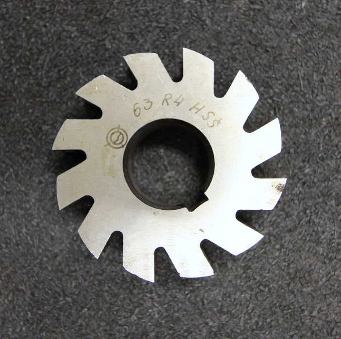 Halbrund-Formfräser konkav Radiusfräser Radius 4mm - 63x16x22mm 12 Spannuten