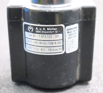 MÜLLER 2/2-Wege-Ventil Typ 01-1.013.121-S1 220V 50/60Hz P 0,5-10bar
